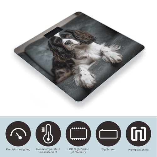 Báscula digital de baño Spaniel On The Sofa de vidrio templado miniatura 3