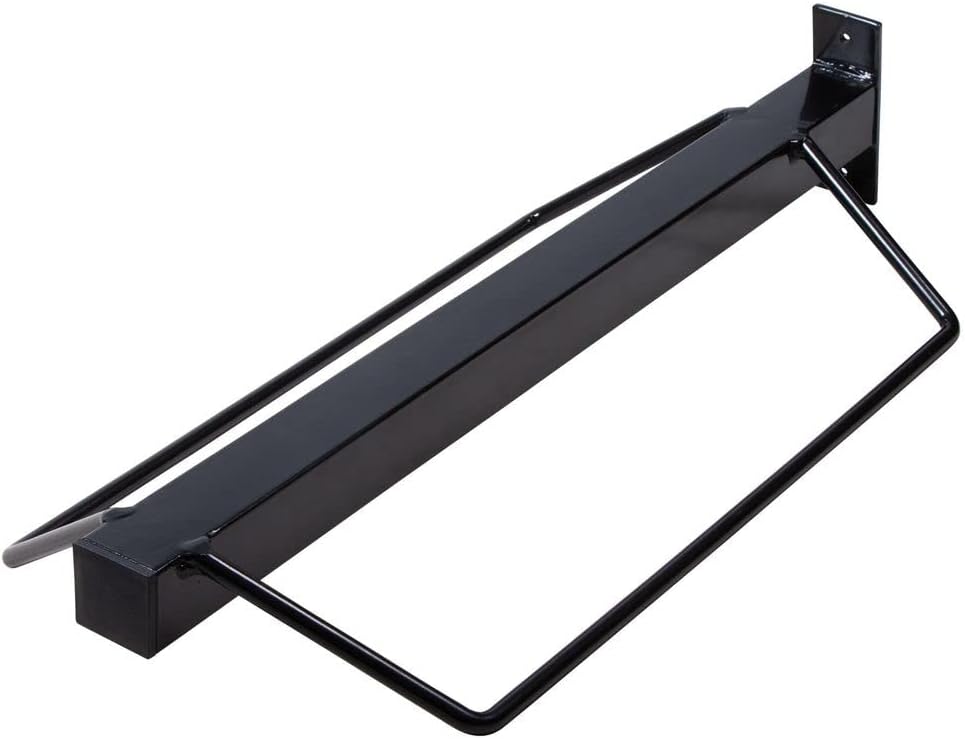 EASY-UP Single Mount Saddle Rack | Universal Design | Durable & Safe Storage | Black Coating | Easy to Mount | Additional Storage Compatible