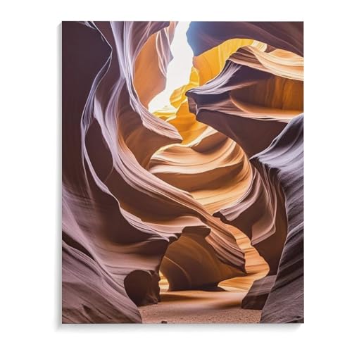Poster Antelope Canyon cadre lin décoration murale chambre salon salle de bain
