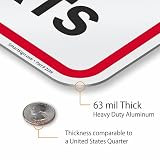 SmartSign - K-8348-AL-12x18 "No Carts" znak pola golfowego | 30 cm x 45 cm aluminium czarny/czerwony na białym