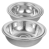 Photo Gallery lifkome 5 pezzi ciotole scolapasta in acciaio inossidabile scolaverdure e scolapasta multifunzionale per lavaggio verdure e frutta resistente uso alimentare Photo Gallery lifkome 5 pezzi ciotole scolapasta in acciaio inossidabile scolaverdure e scolapasta multifunzionale per lavaggio verdure e frutta resistente uso alimentare
