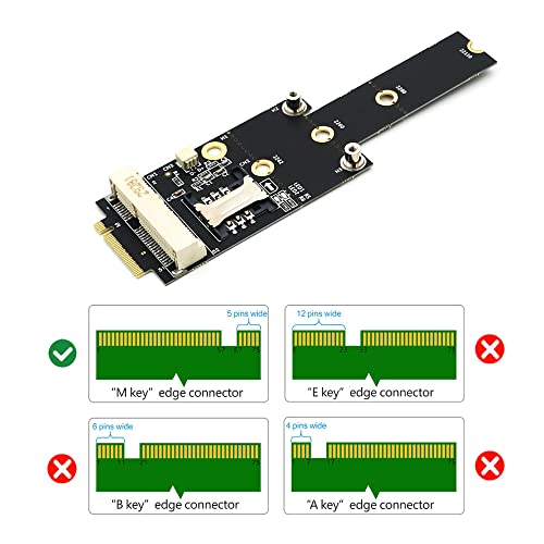 Adaptador Mini PCI-E a M.2 M Key tarjeta SIM ranura para módulo WiFi WWAN LTE 6