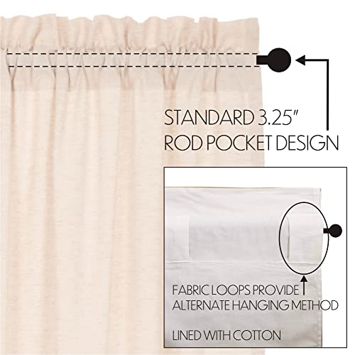 VHC-Brands-Simple-Life-Flax-Natural-Country-Farmhouse-Window-Curtain-Swag-Set-of-2-36x36x16 VHC Brands Simple Life Flax Natural Country Farmhouse Window Curtain Swag Set of 2 36x36x16