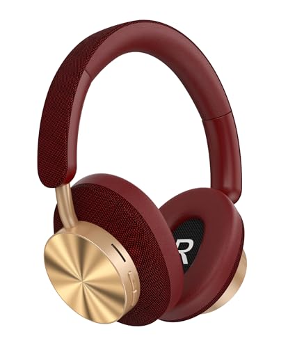 Next Destination Casque Bluetooth Over-Ear Écouteurs sans Fil Diadema Circum-auriculaire, Sonido Cristalino, Bajo Potente, 40h Autonomie, ANC, Confort Léger – Compatible iPhone/Android - ND06 - Rouge