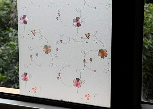 Película para ventana estática 35.4" x 78.7" Plum Blossom miniatura 3