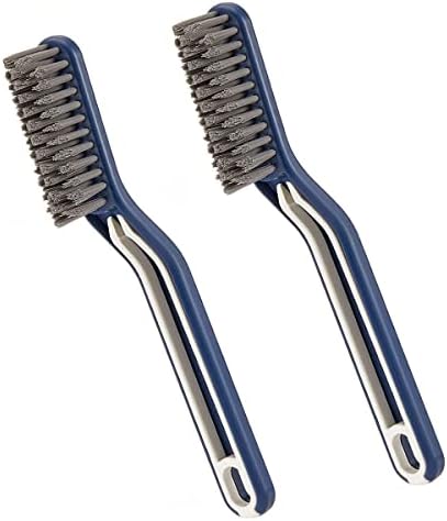 Multifunctional Floor Gap Brush, 2 in 1 Clip-Bristle Window Cleaning Brush, Bathroom Cleaning Brush Crack Brush, for Wall and Floor Tile Windows (Blue - 2PCS)