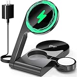Estación de carga inalámbrica Mag-Safe 2026 3 en 1 para cargador MagSafe de Apple, cargador de viaje de aluminio espacial