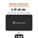 TUMMASTER ARGB Fan HUB 5V-3Pin LED Hub 4 Pin PWM Fan Controller RF Remote (J-10 （Black）)
