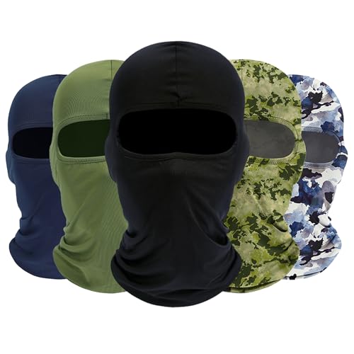 Image of ROXUN Balaclava Ski Mask, 5 Pack Neck Gaiter Motorcycle Summer Cooling Windproof Scarf for Men /Women