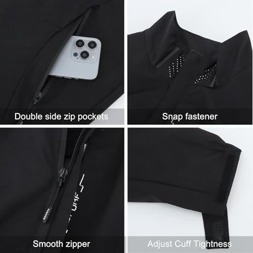 Mens Outdoor Waterproof Jacket Lightweight Rain Coat Windproof Walking Jacket Hooded Moutain Jacket,Perfect for Everyday Wear and Outdoor Adventures - Image 3