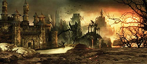 CAROLINACUSTOMCAGES Reptile Habitat Background, Gothic Castle, 15.75