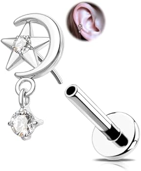Arina | Delicate en Lichte Forward Helix Piercing - Luna Juwelen
