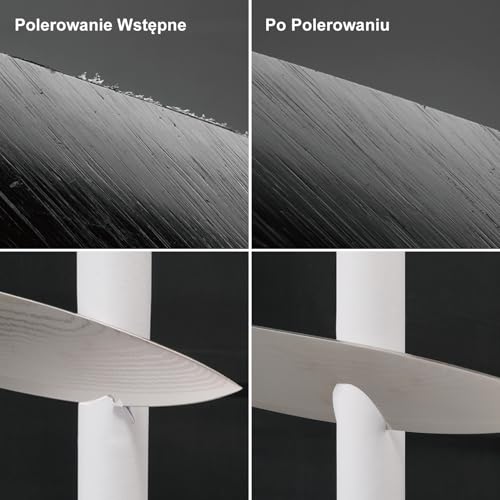 SHARPAL 204N skórzany pasek do smarowania (200 mm x 76 mm) zestaw z zieloną pastą polerską 55 g i prowadnicą kątową, blok do skrobania i wygładzania noży, zestaw skórzanych kamieni do ostrzenia