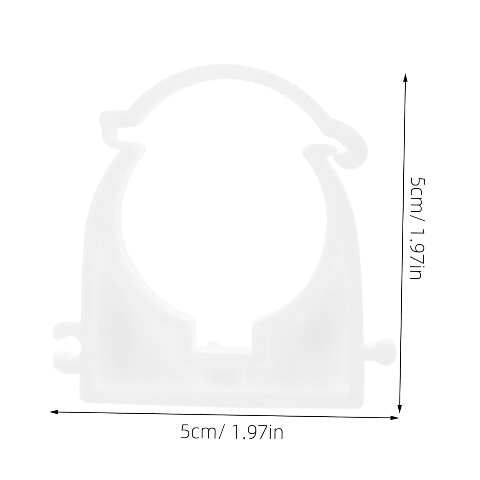 HOLIDYOYO 20pcs Pipe Fittings Hose Tube Clamp Pipe Clamps Small Clamps White Ppr