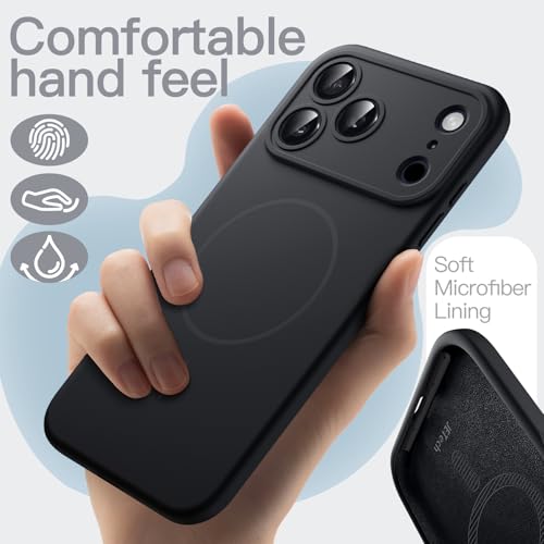 Image of JETech Magnetic Silicone Case for iPhone 17 Pro Max, Black