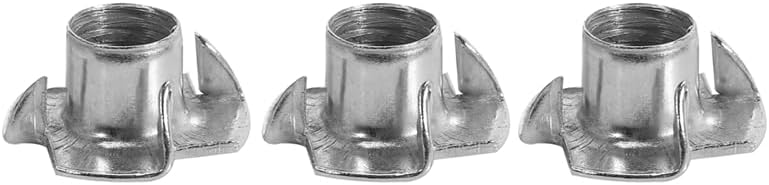 100Pcs M8 Metal Captive T Nuts Pronged Tee Blind Nuts Metric - (Color: Silver)