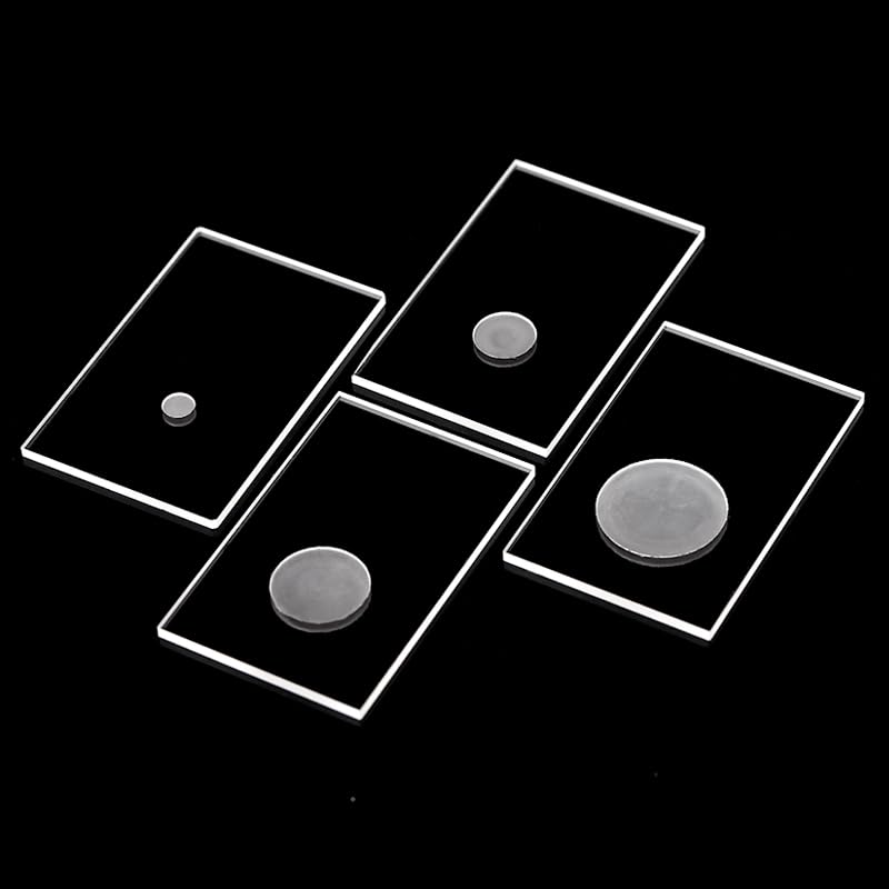 WENWENLEE XRD Sample Slot Powder Slide Square Optical Glass/Round/Frosted Slot(Round D15T0.5mm)