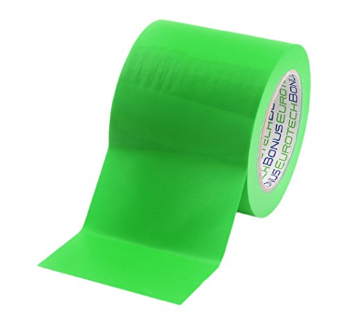 Bonus Eurotech 1bl23.43.0100/033u00a0a # PVC suelo Marcar banda, pegamento a base de caucho, suave, longitud 33u00a0m x ancho 100u00a0mm x grosor 0,17u00a0mm, verde