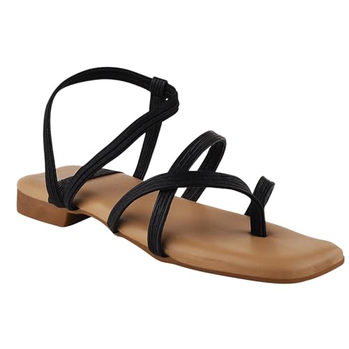 Image of SilverArrow womens Breeza Flat Sandal, Fashion Sandals with Strap, Suitable for Fusion Outfit