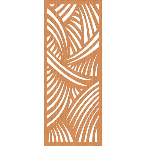 Image of 25 3 /8 inchW x 64 3 /8 inchH x 3 /8 inchT Chester Decorative Fretwork Wood Wall Panels, Cherry
