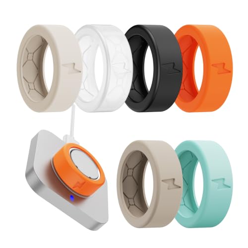 YWXTW Oura Ring 5�p�J�o�[�A���O���s�v�ŏ[�d [���C�g�j���O�A���C�����g�f�U�C��] ���h�~�V���R�������O�v���e�N�^�[�AOura Ring 5�p�P�[�X ���f�B�[�X �����Y �}���`�J���[ 6�p�b�N