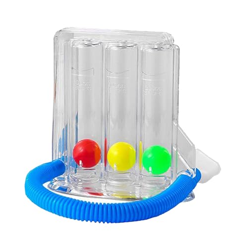Entrenador de Respiración Profunda con Boquilla,Ejercitador Respiratorio Pulmonar,Respiración Profunda,Breathing Lung Exerciser,Espirometro de Incentivo