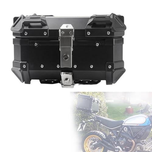 Coffre de Moto Aluminium Noir pour Rangement Casques lors de vos Road-Trips
