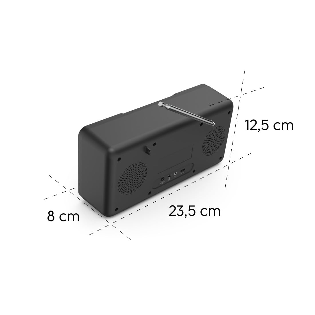 Hama Digitalradio (Internetradio, Radio mit Bluetooth, DAB, DAB+, FM, Dual Band, Radiowecker, 2 Weckzeiten, Fernbedienung per App, rauschfrei, Farb-Display, Stereo Lautsprecher, Drehregler) schwarz