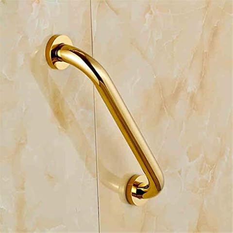CBXSF Golden Towel Rack Bars Bathtub Elderly Safety Armrest Handle Bathtub Armrest Grab Bars Solid Brass Grab Bar Wall Mounted Retro Style,300Mm Cover