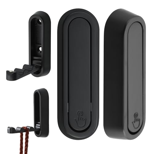 Mooche 2 Pièces Crochets Mural 7 x 2 CM, Patère Murale Crochets Rétractables, Crochet Pliant 90 Degrés, Pratique et Durable, Pour Cuisine, Salle de Bain,...