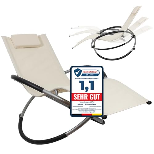 Melko Relaxliege klappbar Schaukelliege Schwingliege Liegestuhl...