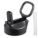 Tzuoieo Straw Lid for Hydro Flask Wide Mouth 18 32 40 oz, Replacement lid with Straws and Big Handle...