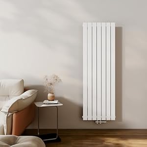 emke radiateur vertical, 1600x540 mm, radiateur mural à panneau plat avec connexion centrale, radiateur plat à une seule couche, blanc, 991 watts