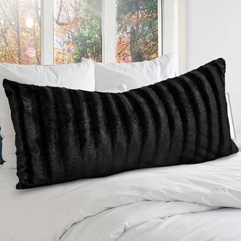 Cheer Collection Faux Fur Throw Pillow Cover