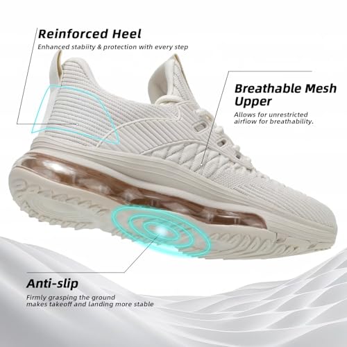 Image of Womens Slip On Walking Shoes Air Running Casual Fashion Tennis Sneakers Comfortable Non Slip Work Athletic Trainers