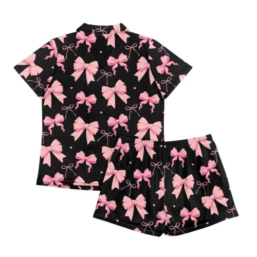 Image of Women's Short Sleeve Sleepwear Pajamas Nightwear with Pockets
