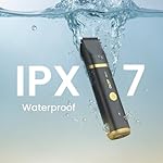 Groin & Body Hair Trimmer for Men - Electric Shaver for Pubic Hair, Chest, Legs - Ball Pubic Groomer, LED Light, Replaceable Ceramic Blade Heads, USB-C Recharge Dock, Waterproof Hygiene Razor - Image 4