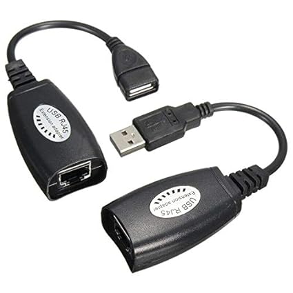 BIG BOOM 2X(USB Extension Ethernet RJ45 Cat5e/6 Cable LAN Adapter Extender Over Repe R6U7