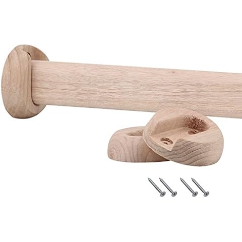 Btibpse Wooden Oval Closet Rod Cover
