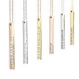 Personalized Gifts for Women Personalized Necklace Coordinate Jewelry Mothers Day Gifts for Her Roman Numeral Graduation Necklace 2021 Engraved Necklaces Initial Necklace - 4SBN