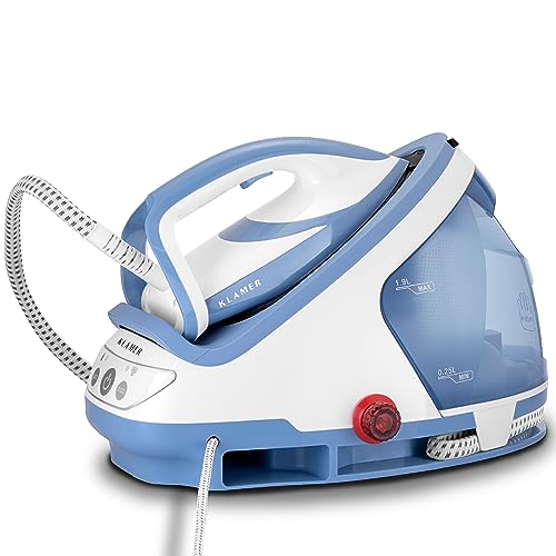 KLAMER Dampfbügelstation, 7 Bar Dampfdruck, 120 g/Min kontinuierlicher Dampf, 450 g/Min Dampfstoß,...
