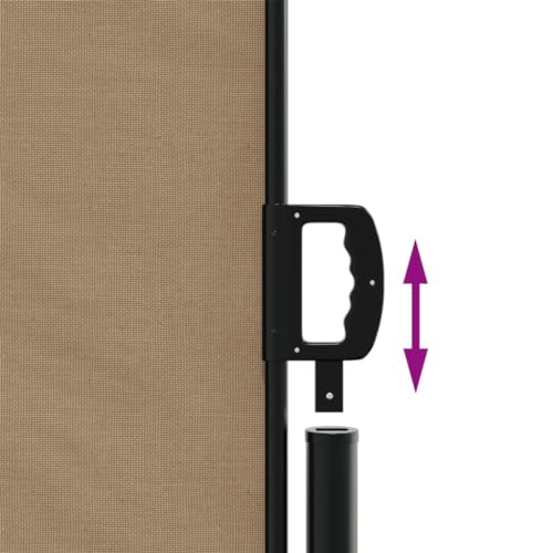 Toldo lateral retráctil gris pardo para evitar miradas de vecinos 7
