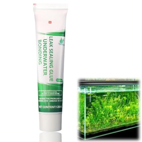 60ML Underwater Aquarium Sealant,Aquarium Repair Adhesive,Fish Tank Sealant,Waterproof Glue for Repairing Leak in Fish Tank,Aquar/ium Safe Glue,Strong Water-Resistant Adhesive,Clear Silicone Seala/nt