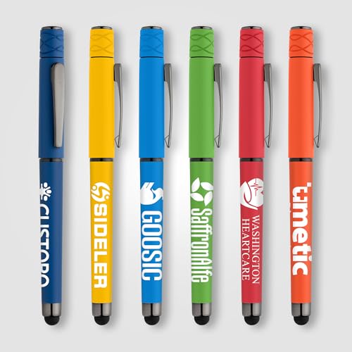 Bolígrafo multifunción con spinner y stylus, tinta negra