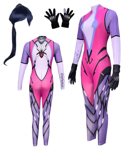 TYRHDJZQ Combinaison élastique violette anime pour femmes – costume d'Halloween (taille M)