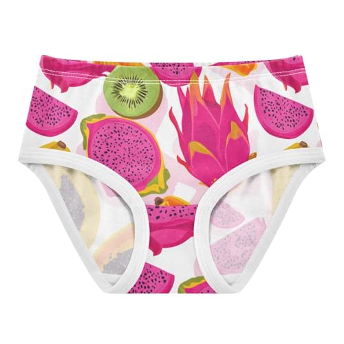 Wusikd Papaya Dragon Fruit (2) Girls' Underwear Cotton Girls Briefs Soft Toddler Underwear 2T