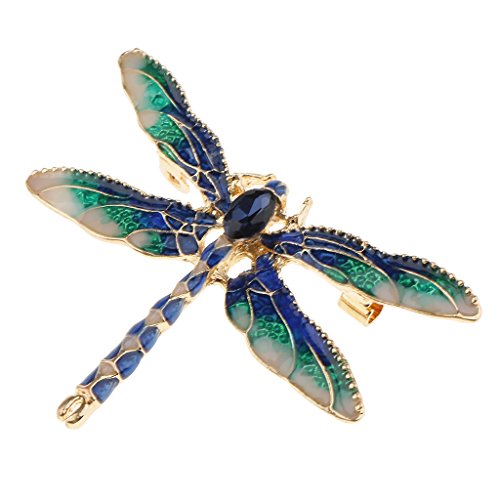 Sharplace Broche Forme Libellule Insecte épingle Pin Femme à Décoration de Vêtements, Bleu