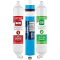 SpiroPure SP-RO325 Portable RO Filter Replacement Set Apartment RO, 150 GPD Reverse Osmosis Membrane, 3-Stage Countertop Reverse Osmosis Filter Set for Drinking Water