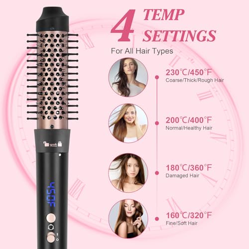 5 in 1 Curling Iron Wand for Women, 4 Heating Levels and 5 Interchangeable Barrels, 360° Rotatable Cable Set  
4 Heating