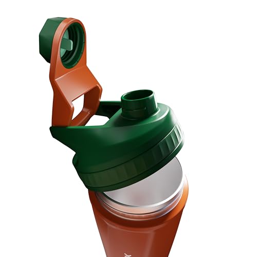 Image of VOLTRX ChillMix Shaker Bottle Insulated Stainless Steel - USB C Rechargeable Electric Protein Shake Mixer, Shaker Cups for Protein Shakes and MealReplacement, Chrome Steel